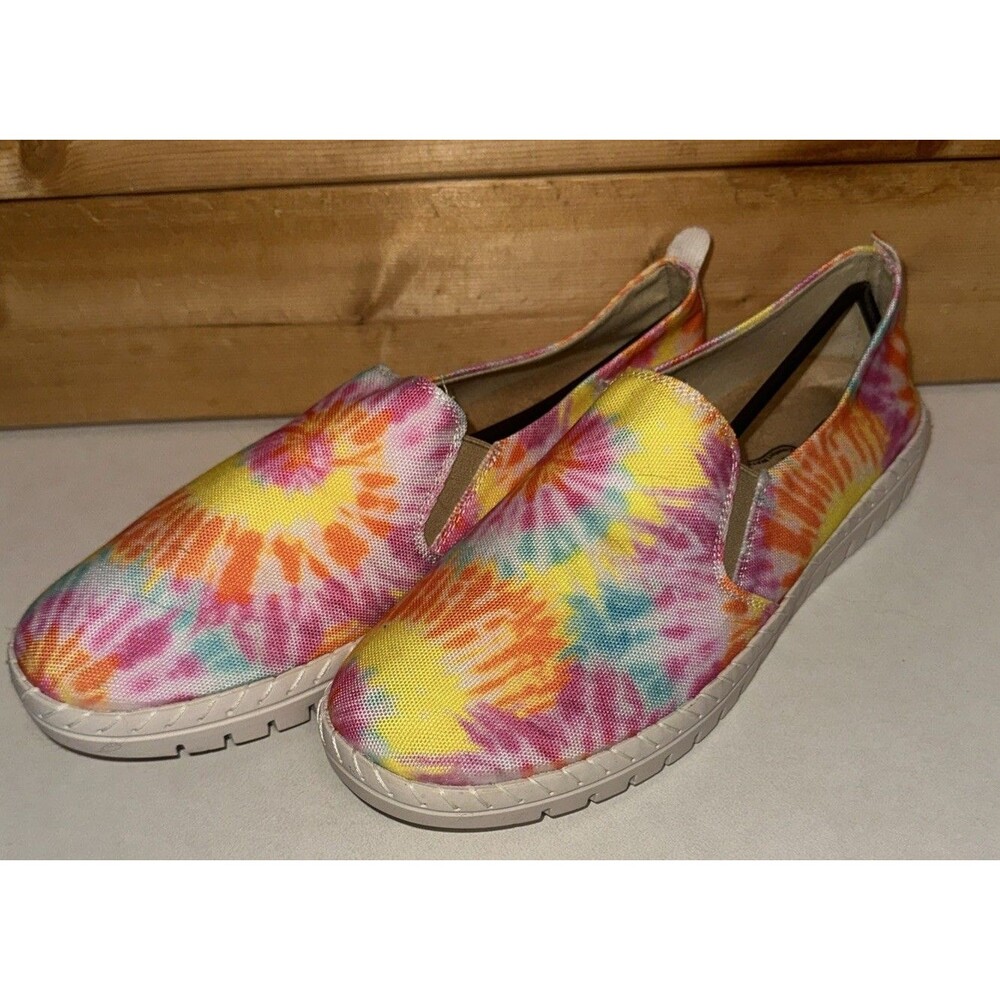 Easy Street Comfort Wave Fresh Tye Dye Loafers Womens 8.5 Canvas Slip-On